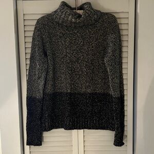 Vince Colorblock Wool Yak Turtleneck
